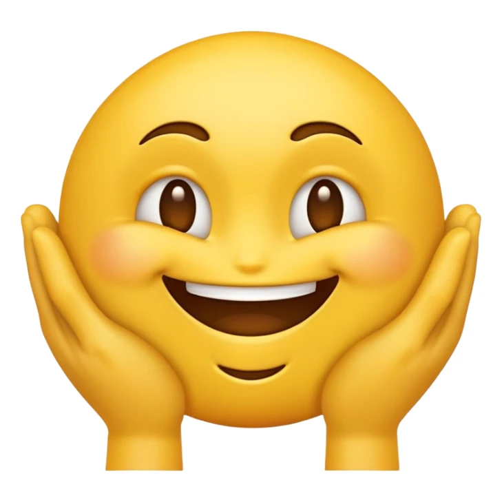 yellow emoji face with devious grin and hands rubbing together mischievously sticker