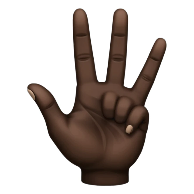 Yvl handsign emoji black hand  sticker