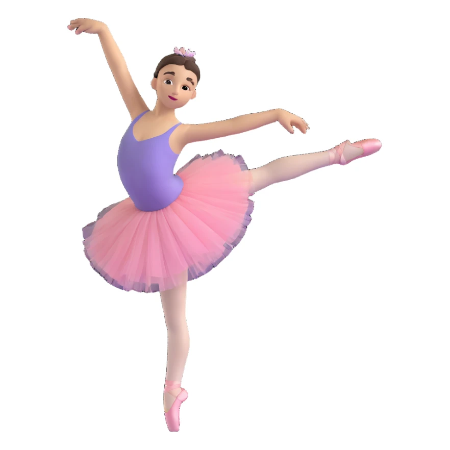 ballet dancer performing a pirouette, tutu and ballet shoes sticker