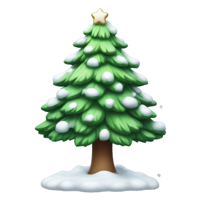 Cute Christmas tree with snow on top sticker
