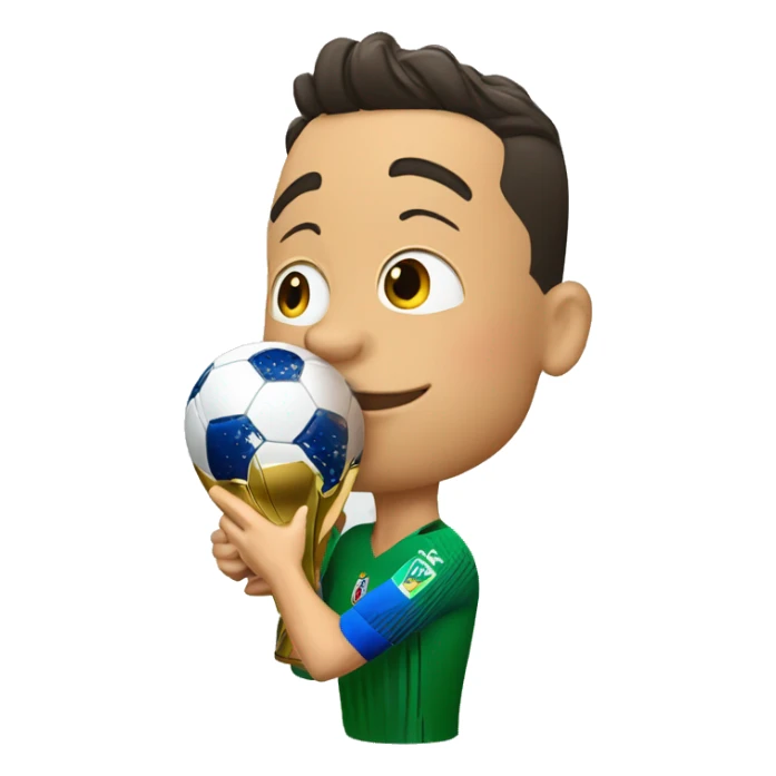 Cristiano Ronaldo Kissing the world cup sticker