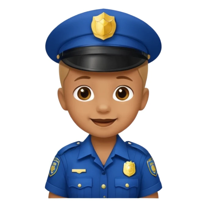 baby in police dress sticker