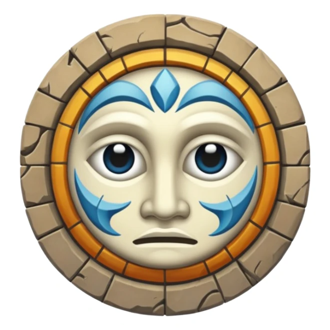 Curse in the middle of the mosaic sticker