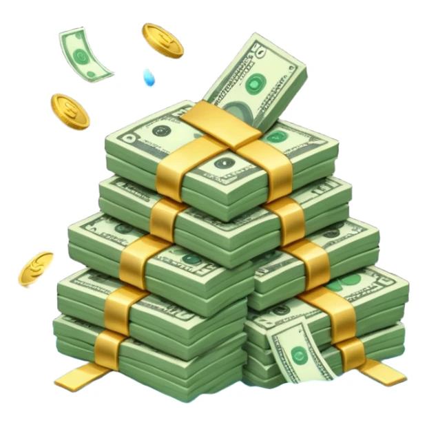 raining money sticker