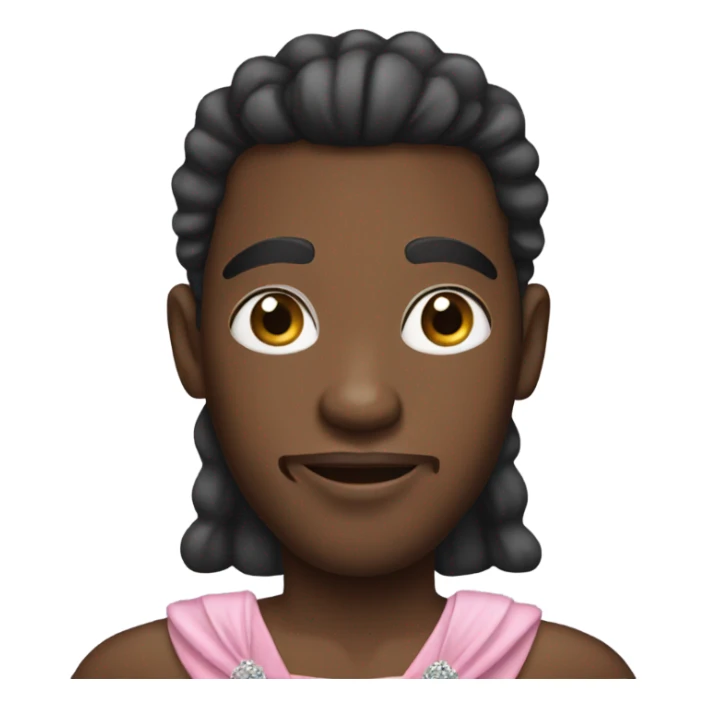 Black guy in a princess dress sticker