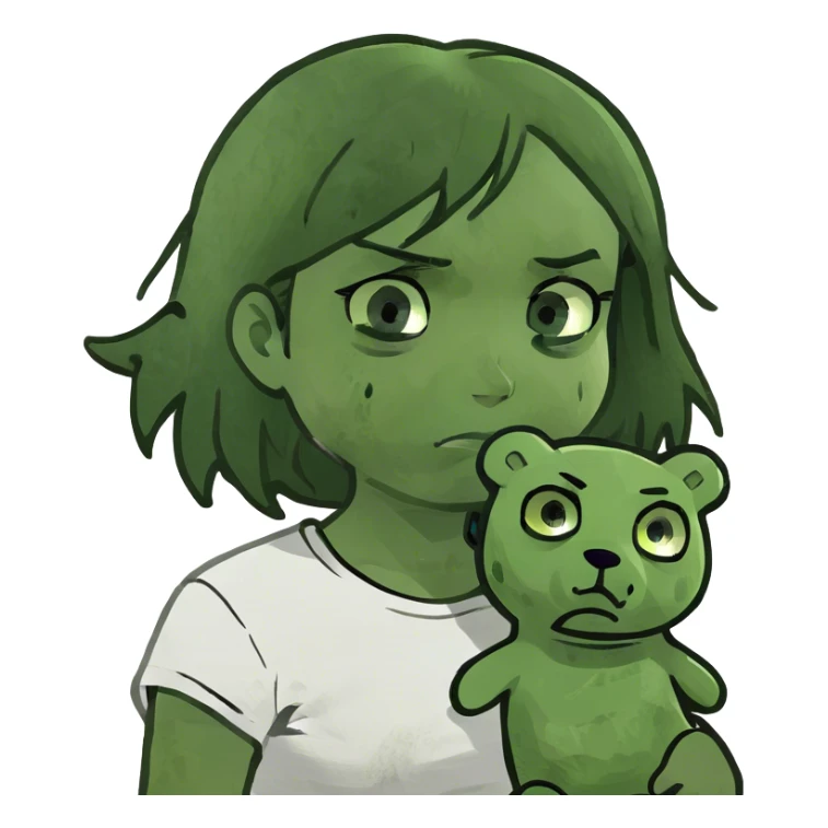 A girl who is upset chocked herself out  sticker