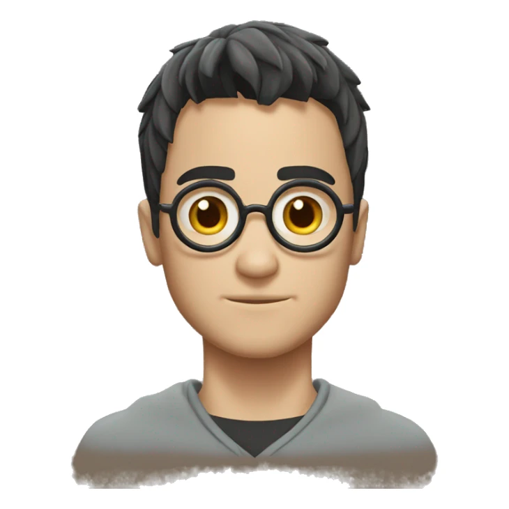 harry potter in harry potter with a scar on his forehead sticker