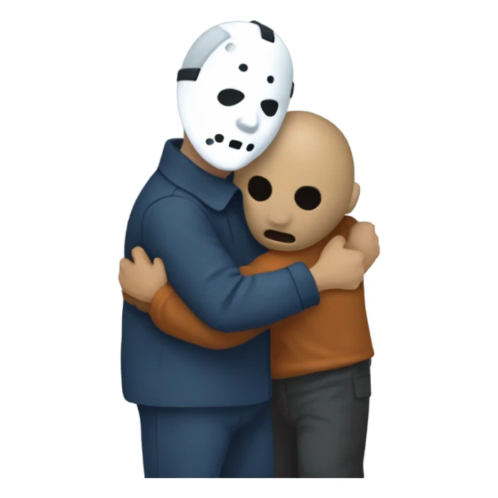 Michale meyers giving Jason vorhee a hug sticker