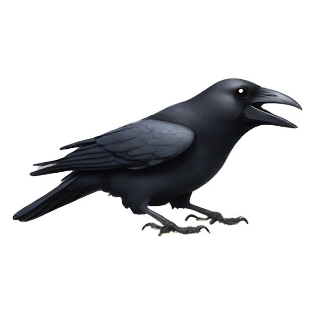 A crow drops a piece of cheese from its mouth sticker