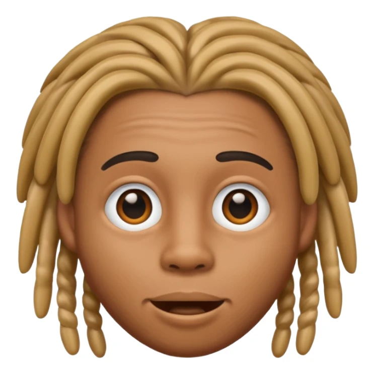 Caramel skin  Animoji young male with straight dreads  sticker
