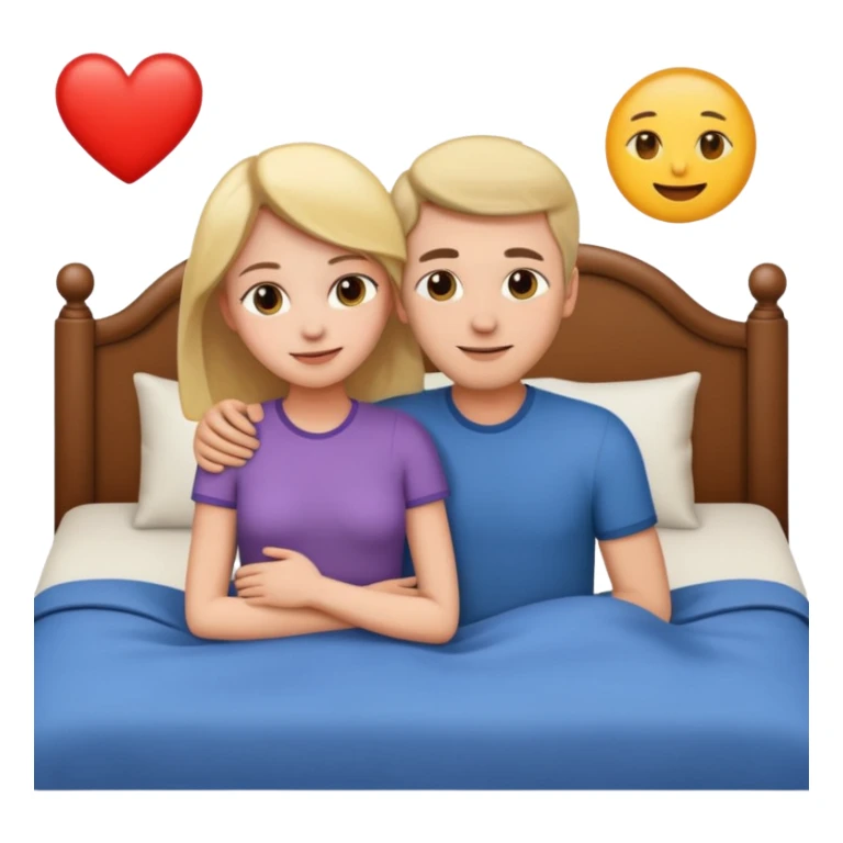 coppia che si abbracciano a letto emoji sticker