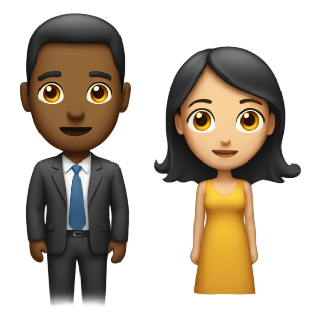 Man behind woman  sticker