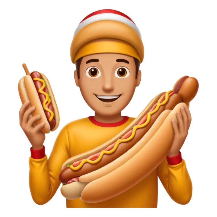 hombre vestido de perro calentero  sticker