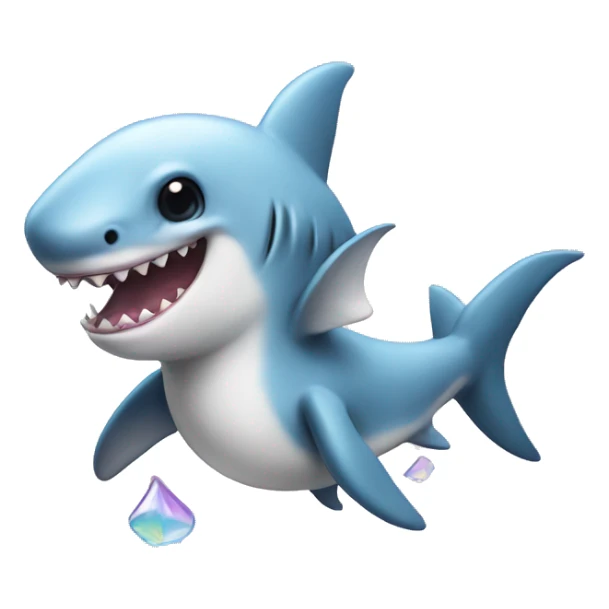 shark unicorn baby with wings sticker