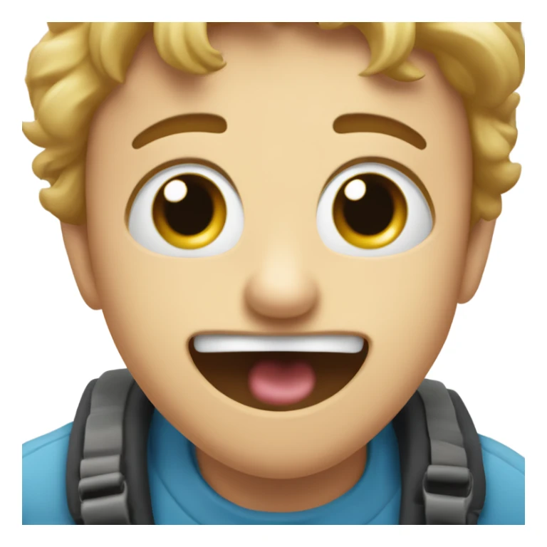 Tongue Out teary eyes hold up a piece sign￼ sticker