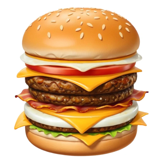 can you make me a breakfast item mixed into a lunch item? so like half burger half breakfast sandwhich sticker