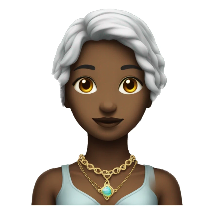 mystical girl with necklace sticker