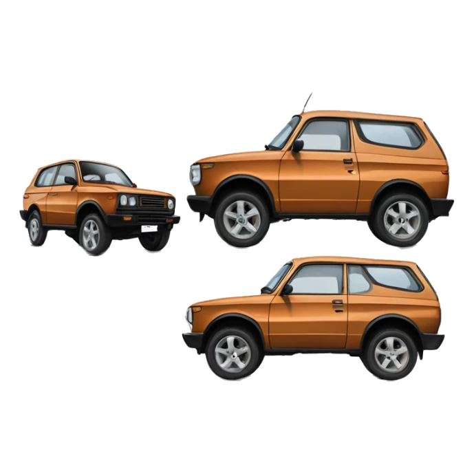 Car lada niva urban ink colored sticker