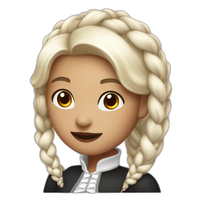 Vampire-Woman-with-blokette braid-and-pinkish-white-skintone sticker