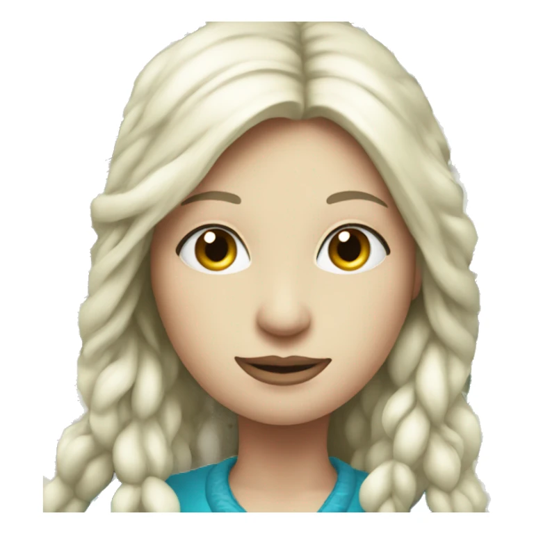 lady snowman with long hair, money sticker