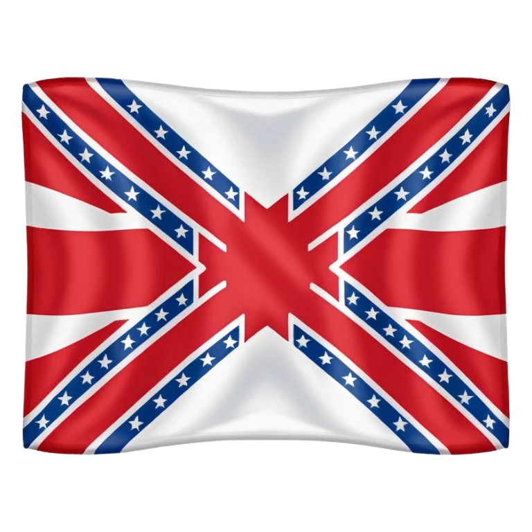 historically accurate confederate flag known as the 'Stars and Bars', rectangular, simple flat colors, no text sticker