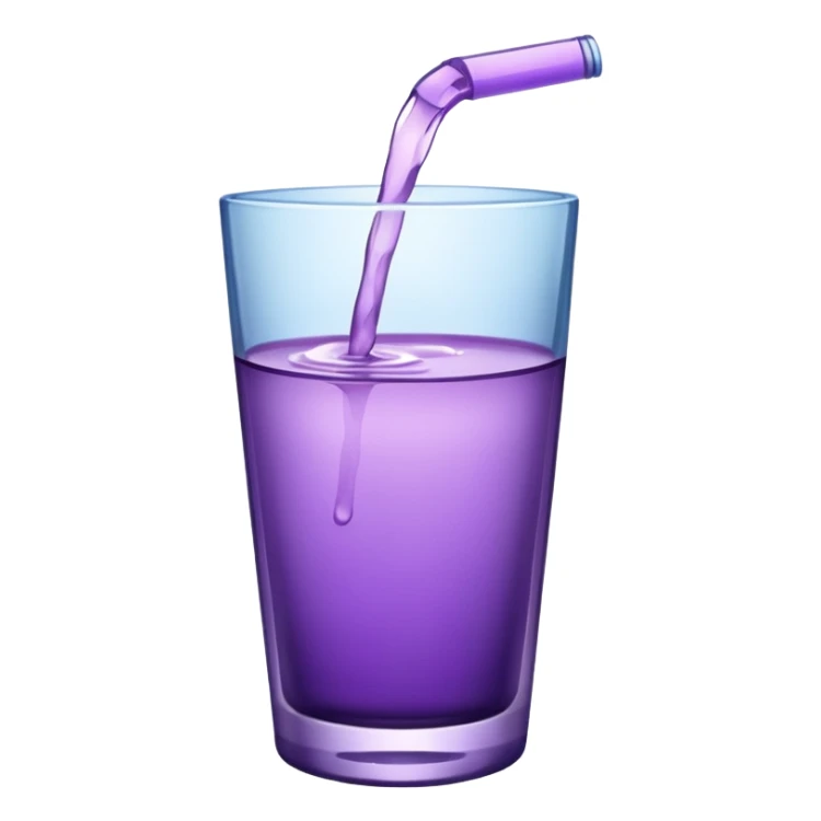 glass of purple water sticker