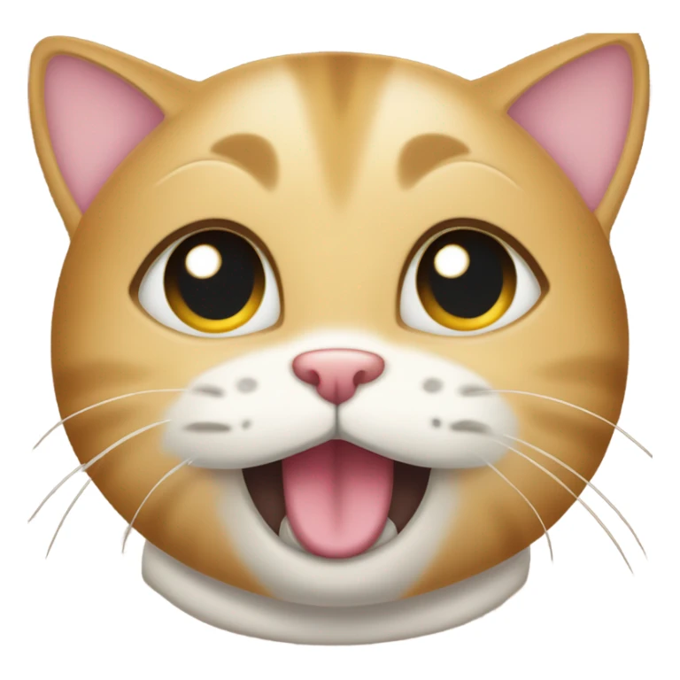 cute crying cat that says thank you and smiles happy sticker