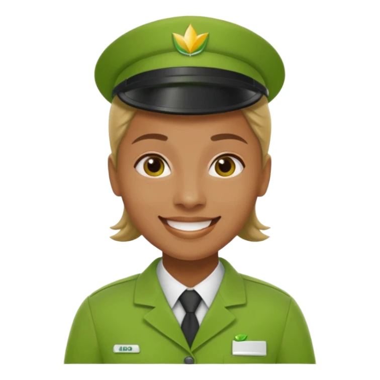 asda supermarket collegue in green uniform sticker