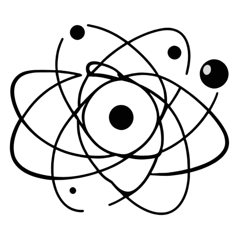 Symbolic representation of Pakistan's nuclear program with atom symbol and crescent sticker