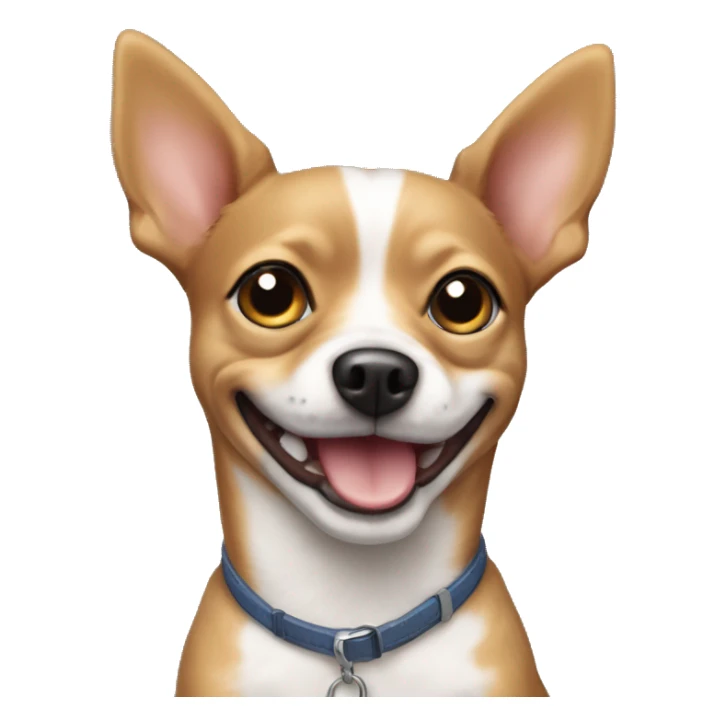 mini york dog mixed with toy terrier dog smile sticker