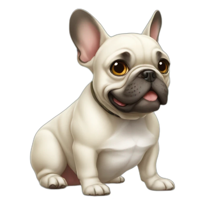 french bulldog old sticker