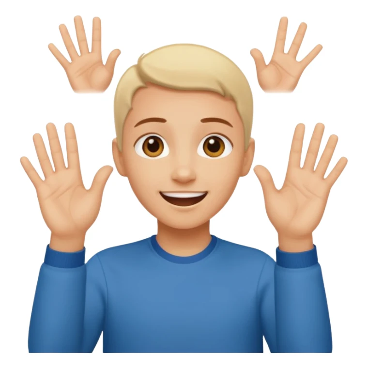 mám radost vyjádřeno rukama českým jazykem pro neslyšící sticker