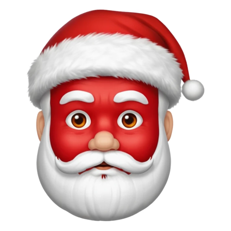 Santa having a facial sticker