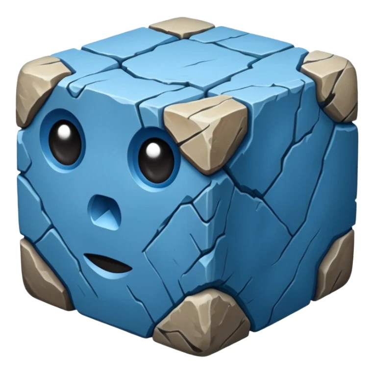 american-blue-intricate-stone-age-rocky-cube-shaped sticker