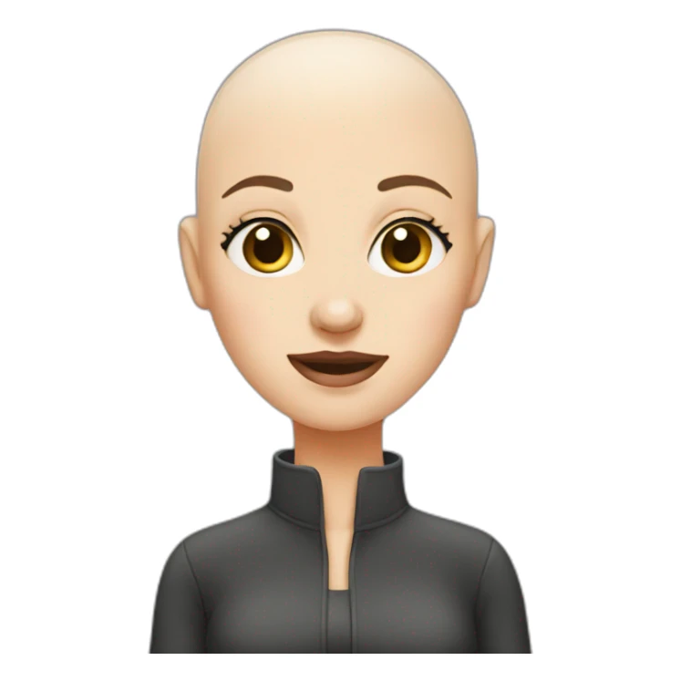 Bald girl  sticker