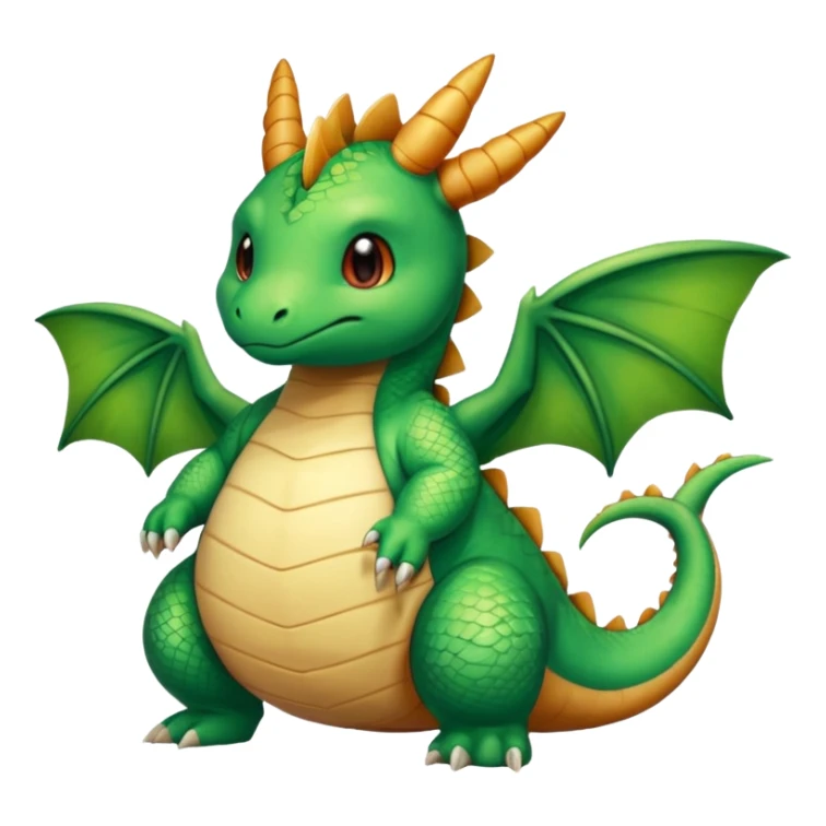 Green Sanguine Chubby Faerie-Dragonite-animal  sticker
