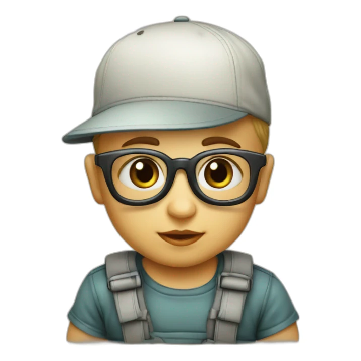 baby-londonien-casquette-lunette sticker