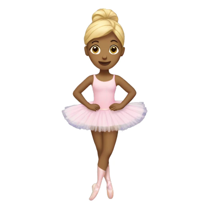 Ballerina with a tutu and Blonde hair sticker