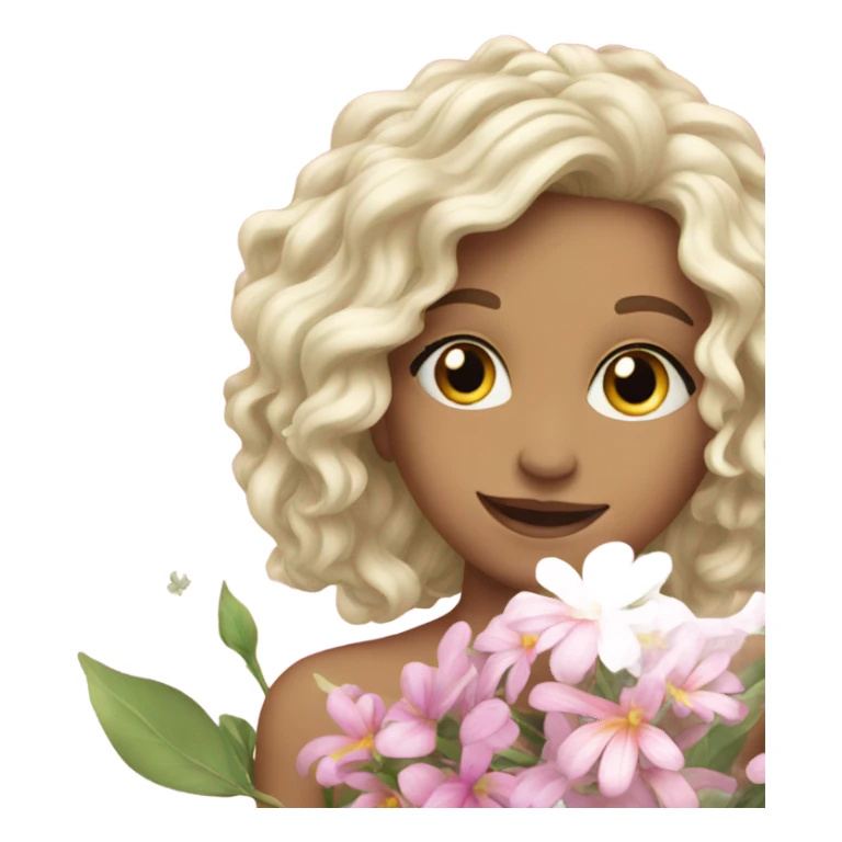 Beautiful Greeting card with flowers on the cover sticker