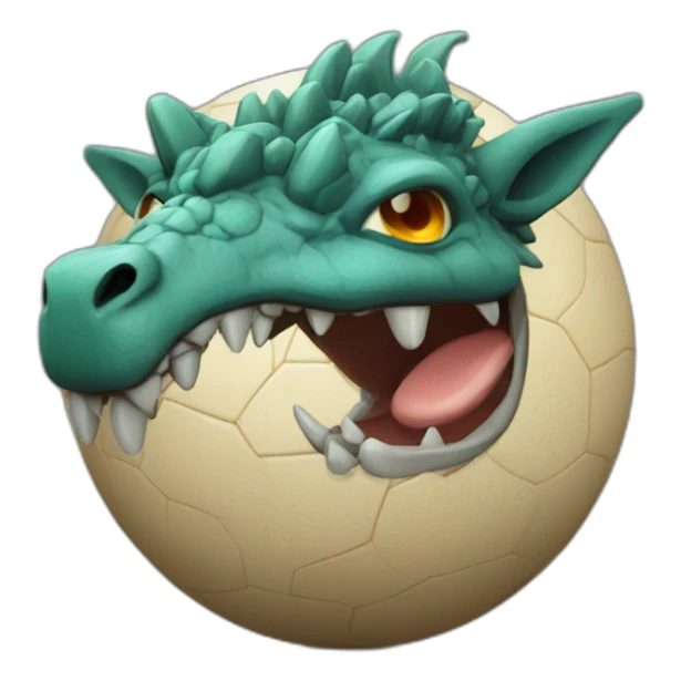 3d sphere with a cartoon elite tuff Mule skin texture with dragon eyes sticker
