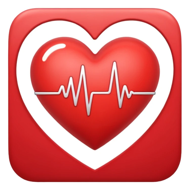 heart with a heartbeat line sticker