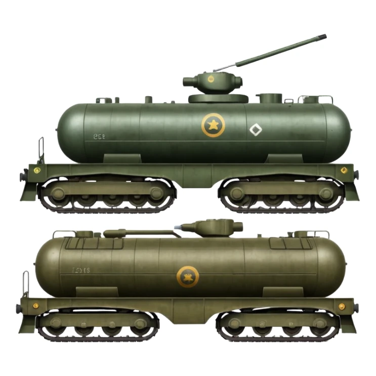 ordinary cargo train transporting military equipment such as tanks and trucks, variant 2 sticker