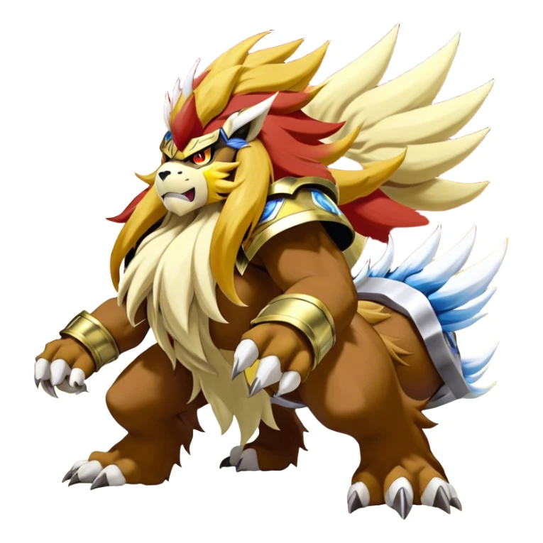 Serebii.net Header                 	 #0244 Entei Gen IX Dex	Gen VIII Dex	Gen VII Dex	Gen VI Dex	Gen V Dex Gen IV Dex	Gen III Dex	Gen II Dex Picture	Name	Numbers	Type Entei Artwork	 English:	Entei Japan:	Entei エンテイ French:	Entei German:	Entei Korean:	앤테이 National :	#0244 Johto (GSC):	#239 Johto (HGSS):	#244 Fire-type Classification	Height	Weight Volcano Pokémon	6'11" 2.1m	436.5lbs 198kg Evolutionary Chain Entei  sticker