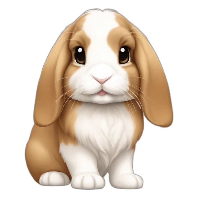 Mini lop bunny caramel and white sticker
