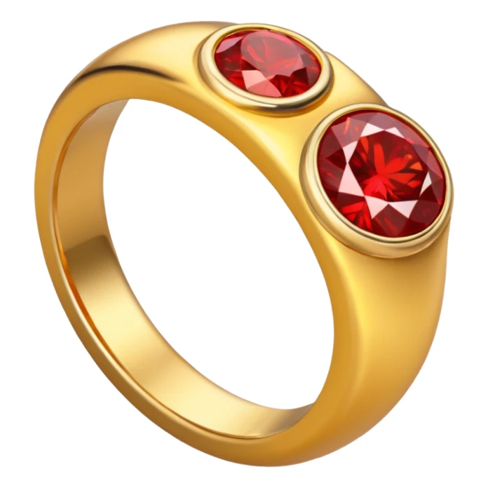 red ring marry red diamond metal prata sticker