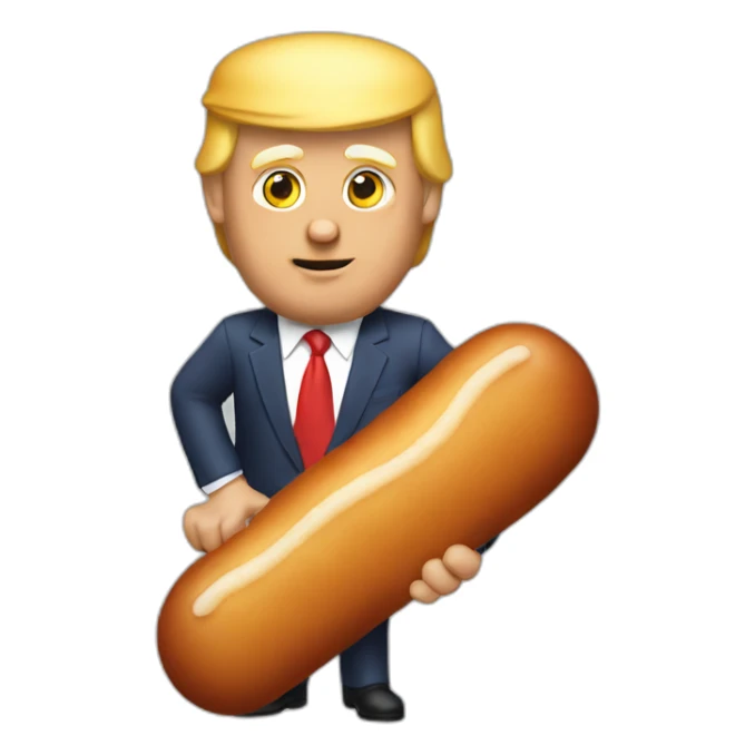 trump-holding-his-sausage sticker