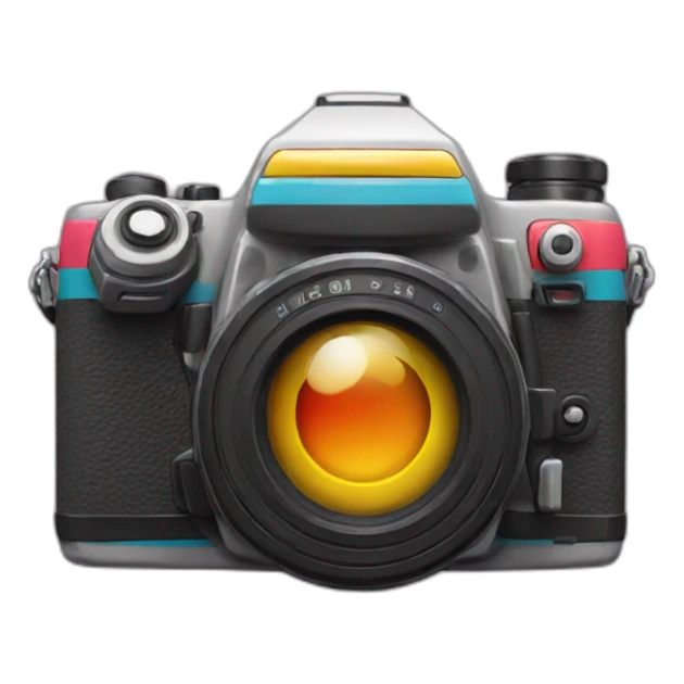 colorful camera sticker