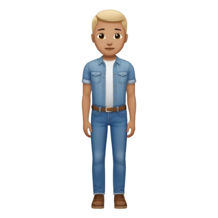 Use the following image but change the clothes to jeans and shirts sticker