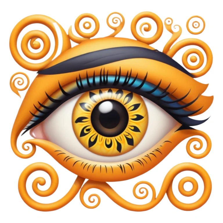 👀✨ Hypnotic Eyes – For when you’re mesmerized or in a trance. (only the eyes, with spirals and heavy eye makeup) sticker