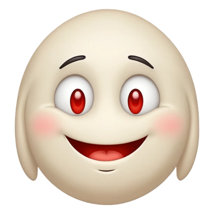 Relaxed smiley face with droopy red eyes, a lazy smile, looking high sticker